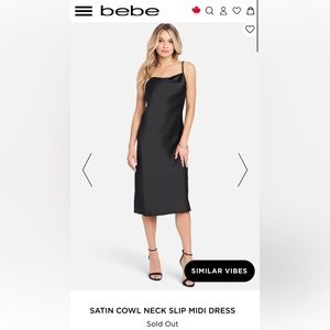 Bebe satiny midi slip dress Women’s 2XL